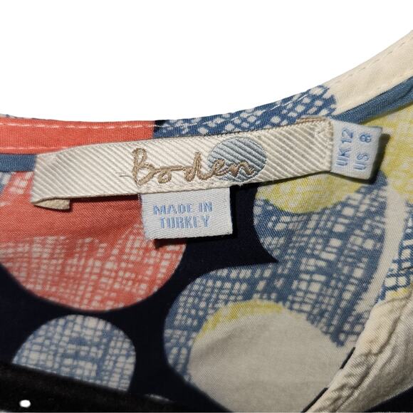 Boden‎ Floral Print Blouse Top 3/4 Sleeve Colorful Flower Pattern Casual - Picture 8 of 8